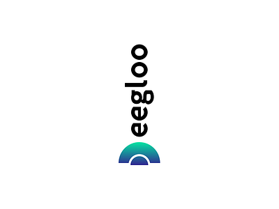 Deegloo logo agency blue digital gradient igloo logo vertical