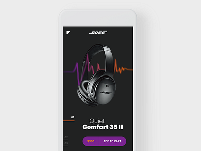Bose Headphones Concept app bose concept headphones mobile product ui ux