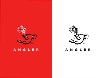 Angler Fish angler angler fish anglerfish flat illustration illustrator logo vector