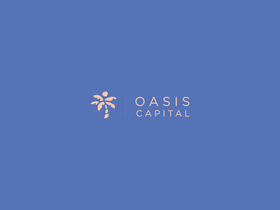 Oasis Capital ai coconut illustrator logo minimalism palm tree vector