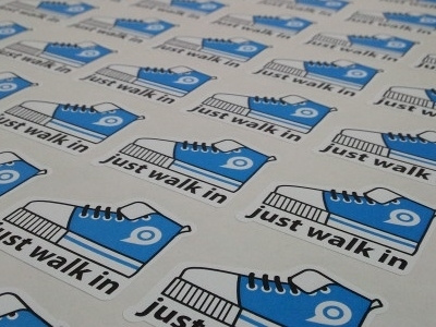 OMG Shoes just walk in shoe sticker