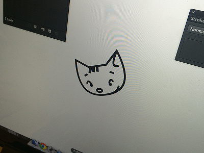 MEOW cat flat kitten vector