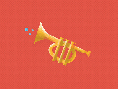 Lone Trumpet brushes halftone illustration illustrator trumpet vector