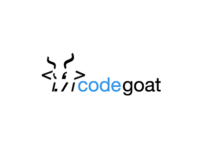 Code Goat ascii code flat goat helvetica logo minimal