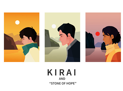 Kirai and The Stone Of Hope animation art branding cha design flat graphic design icon illustration illustrator vector