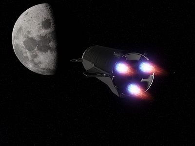 SpaceX Starships to moon animation (Youtube link below)