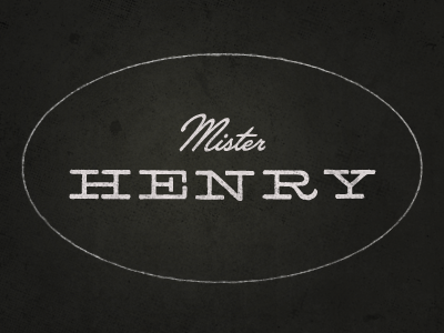 Mister Henry black grey script texture white