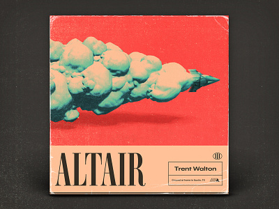 Altair 3d art album art illustration music texture typography