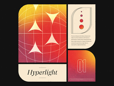 Hyperlight gradient illustration noise texture typography