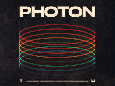 Photon illustration poster design texture typography