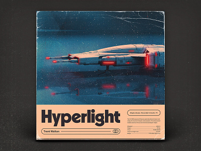 Hyperlight Single Art 3d album art graphik illustration music radion scifi scifiart synthwave texture typography