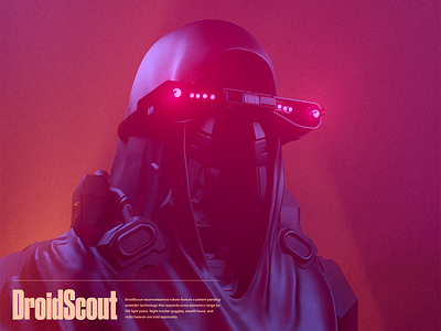 DroidScout Explorations 3d album artwork blender druk retro sci fi science fiction typography