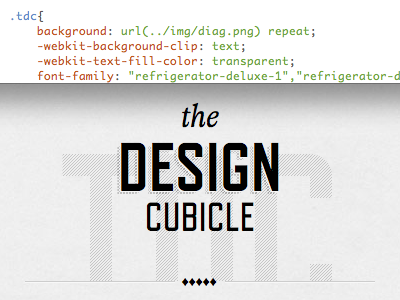 TDC in CSS3 @font face background clip css