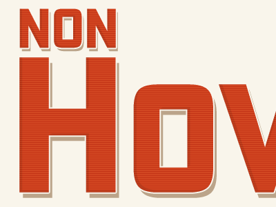 Non Hov beige blog orange typography