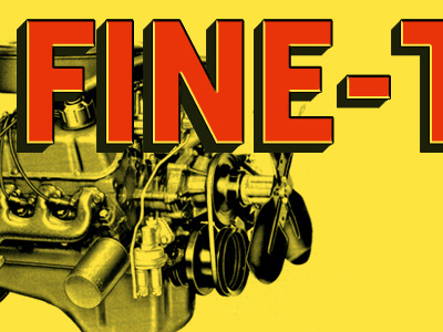 Fine-T red typography yellow