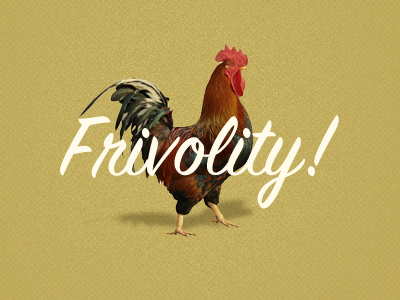 Frivolity! beige script type