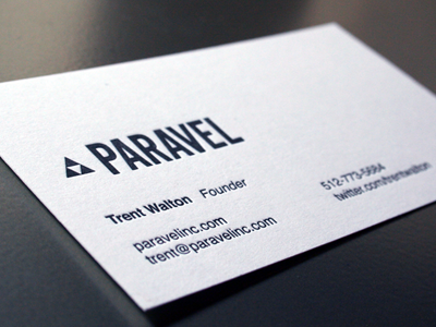 Paravel Cards alternate gothic letterpress logo type