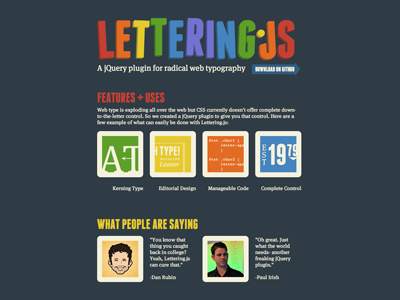 Lettering.js