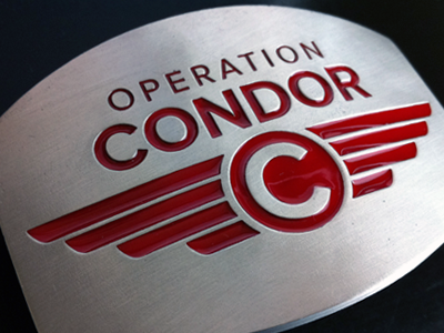 Operation Condor Belt Buckles operation condor proxima nova red silver