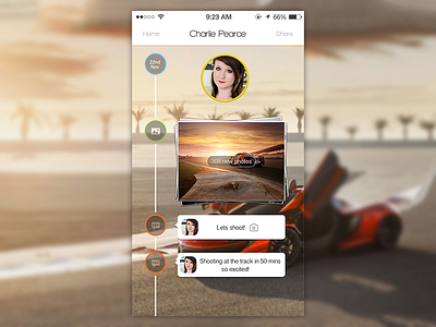 Profile Page Concept car cars debut first shot ios ios7 iphone maclaren photography profile track ui
