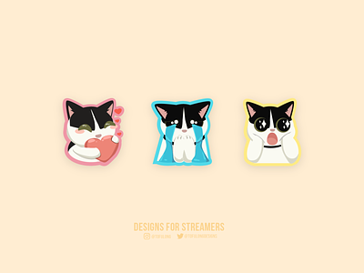 Lily the Cute Cat Emotes for Twitch Streamer