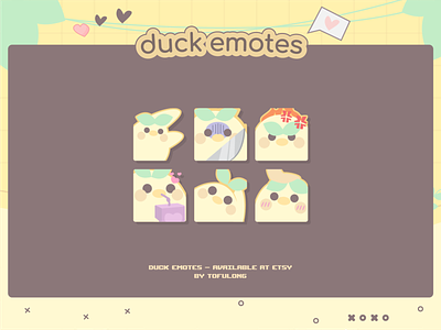 Cute Chick Duck Twitch & Discord Emotes Designs