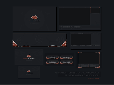 Simple Red Cloud Twitch Overlay Stream Package aesthetic twitch overlay branding clean twitch overlay cute twitch design cute twitch overlay minimalist stream package pro stream design simple twitch overlay streamer twitch twitchemote twitchemotes