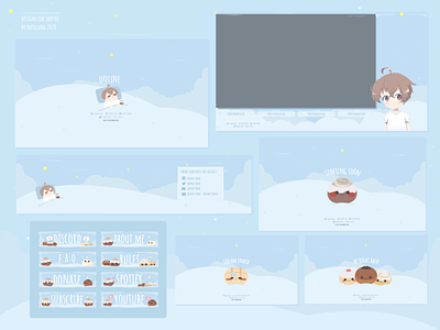 Cute Custom Stream Twitch Overlay | ShayneOrok Youtuber 2d aesthetic stream packages cinnamon roll comfy stream package cute character stream design cute characters cute custom twitch overlay cute stream designs cute twitch design cute twitch designs cute twitch overlay illustration offlinetv stream design offlinetv stream packages pro streamer overlay streamer vtuber stream overlay vtuber twitch overlay