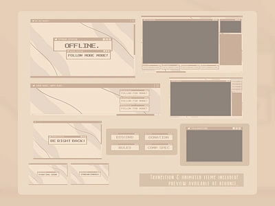 Earthtone Aesthetic Twitch Overlay Stream Package 2d 2dlive twitch overlay aesthetic stream packages branding cute twitch design cute twitch designs cute twitch overlay cute vtuber design design earthtone overlay esports esports stream overlay hololive overlay illustration streamer twitch twitchemote twitchemotes vector vtuber overlay