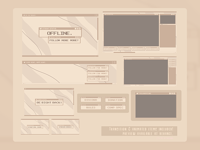 Earthtone Aesthetic Twitch Overlay Stream Package