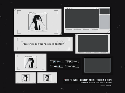 Cute Anime Girl Twitch Overlay Stream Design aesthetic twitch overlay anime girl twitch design anime stream package anime twitch design anime twitch overlay custom twitch overlay cute twitch design cute twitch designs cute twitch overlay esports genshin impact overlay illustration nier2b twitch overlay streamer twitch twitchemote twitchemotes waifu twitch overlay