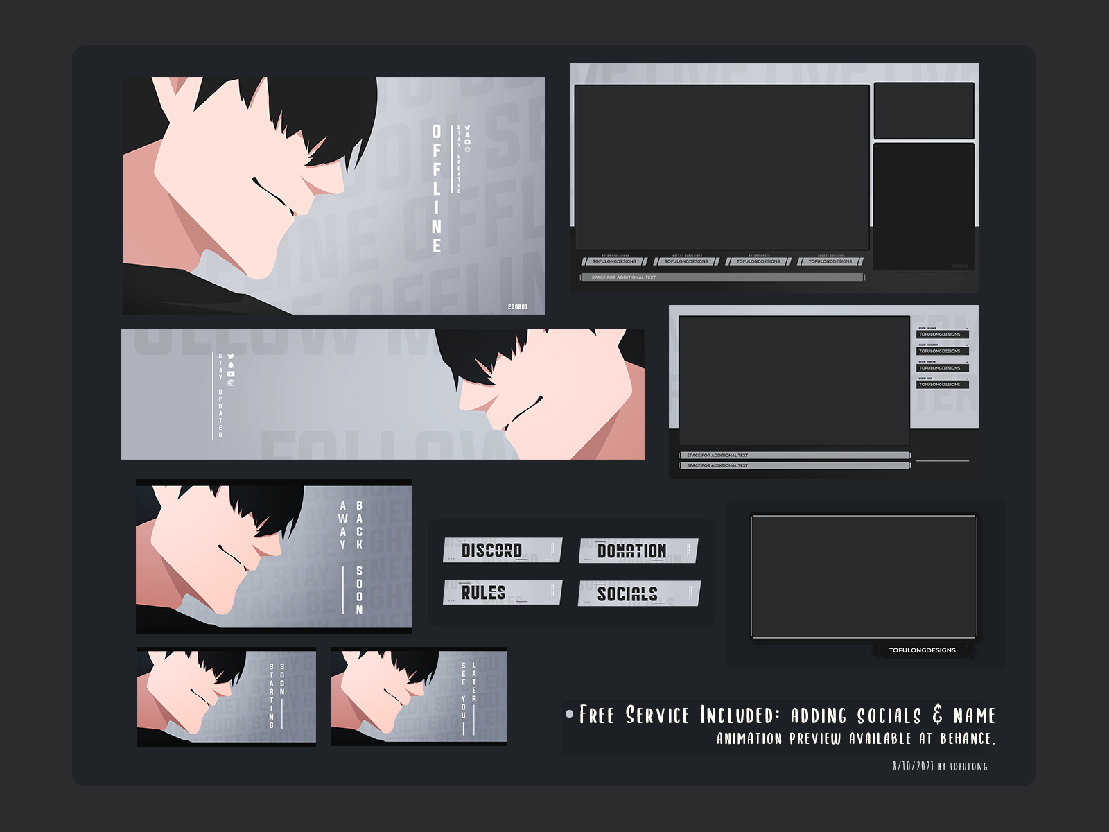 Anime Twitch Overlay Projects  Photos videos logos illustrations and  branding on Behance