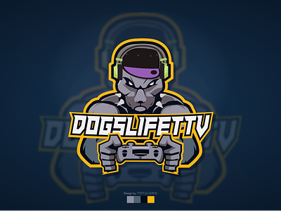 Dog man/Minotaur Style Mascot Logo Twitch/Esports