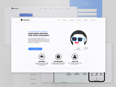 UIUX Webpage - TofuLong Portfolio 2d app branding design icon illustration typography ui ux vector web design