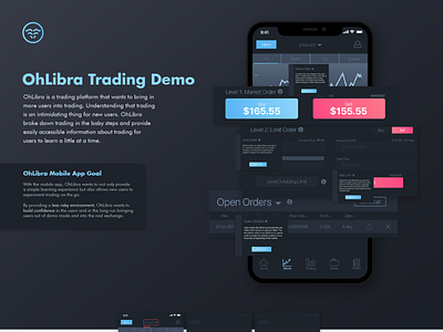 OhLibra Trading Mobile App: Demo Prototype crypto cryptocurrency demo demo app illustration mobile app mobile app design mobile app interface mobile app ui prototype stock trading uidesign uiux uiuxdesign uxdesign