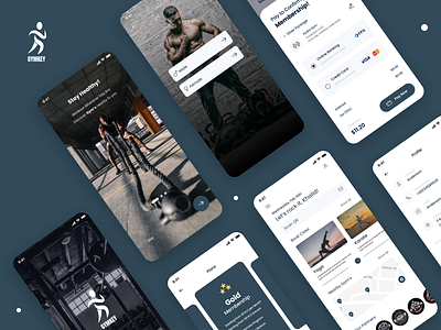 Gym - Mobile App 2022 adobe xd beautiful ui figma fitness app gym app karate app latest trend sketch trending trending ui ui ui ux yoga app