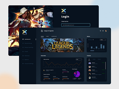 Gaming - WebApp 2022 beautiful ui call of duty dashboard esports gaming gaming app gaming landing page league of legends trending ui ui ux