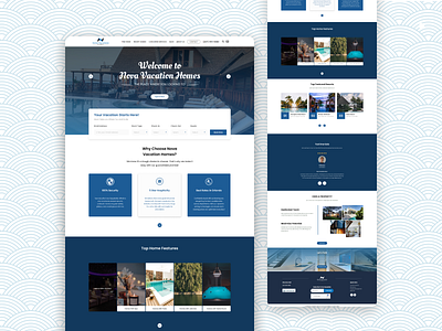 Vacation Homes - Landing Page 2022 adobe xd airbnb design figma homes oceanic website sketch stay travel travelling travelling website trending ui ui ux vacation website worldwide