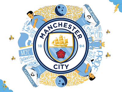 We Are Man City football football logo illustration manchester city premier league prime video soccer