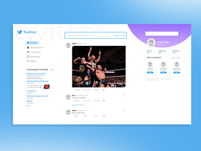 Twitter Home Page Revamp / Just for Fun