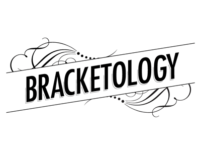 Bracketology Logo black and white bracketology bw logo