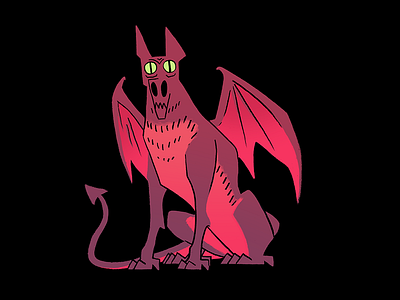 devil dog black characterdesign conceptart dark demon design devil dog hell illustration pink