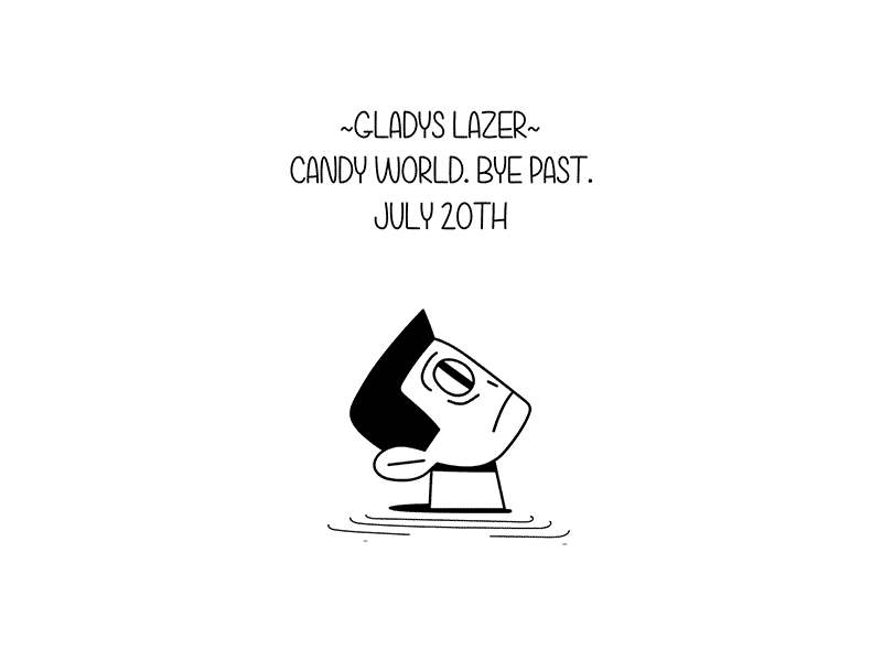 Gladys Lazer debute album teaser album animation art black and white cartoon cool gif illustration music