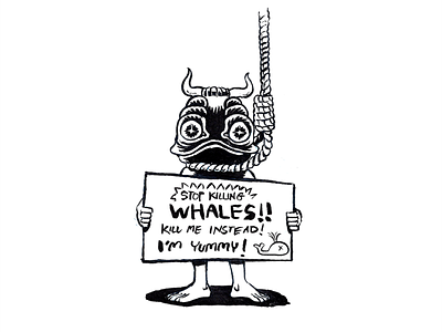 inktober 14 \\ whale art bullfrogbob cartoon characterdesign comics funny graphicdesign illustration illustrator inktober inktober2018 liorshkedi sad savethewhales sketch sketchbook