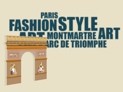 Arc De Triomphe design illustration motion design paris