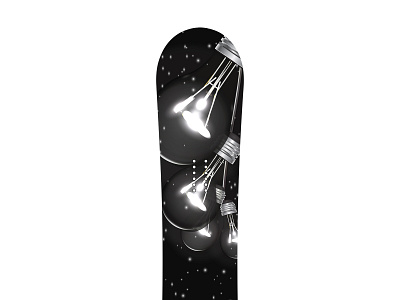 Snowboard Design design illustration lightbulb snowboard snowboarding sports vector