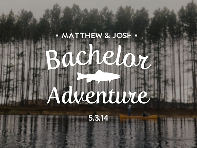 Bachelor Adventure Logo adventure brand canoe design fishing logo north