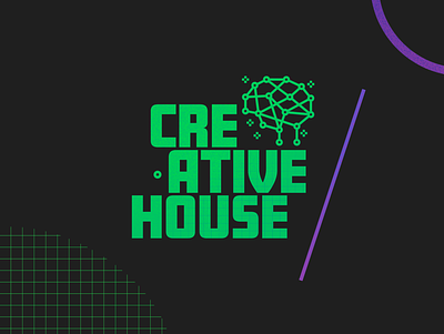 Creative House brain branding creative design green logo house logo thinking