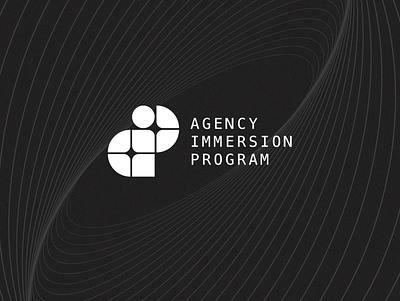 AIP agency black and white logo blocks branding design graphic design logo program vector