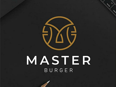 Master burger logo concept burger corporate design icon identity letterm logo logos vector
